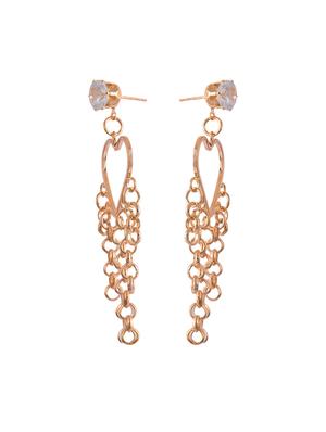rose gold tone stone earrings - 15521843 - Standard Image - 2