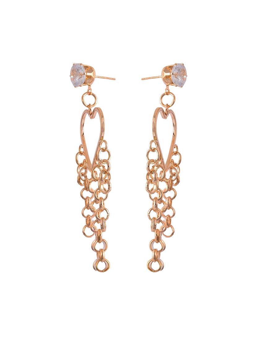 rose gold tone stone earrings - 15521843 - Zoom Image - 2