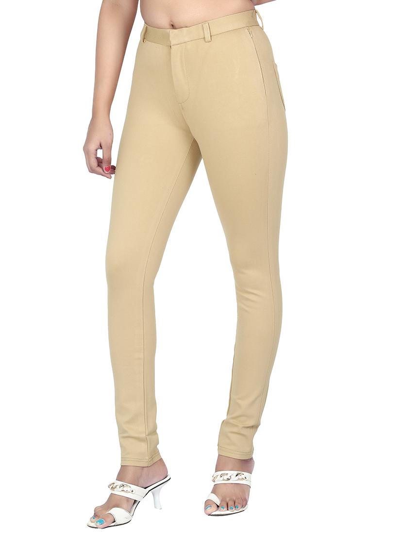 flat front solid trouser - 15522067 - Zoom Image - 2