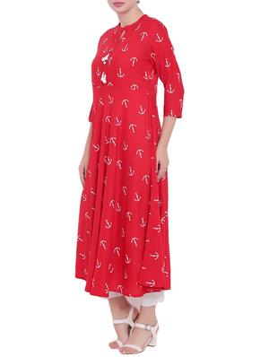 Printed a-line kurta - 15523863 - Standard Image - 2