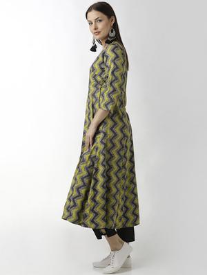 angrakha chevron kurta - 15524660 - Standard Image - 2