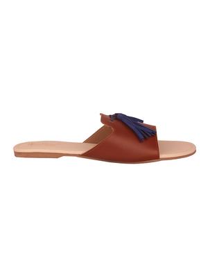 tan slip on sandals - 15526464 - Standard Image - 2