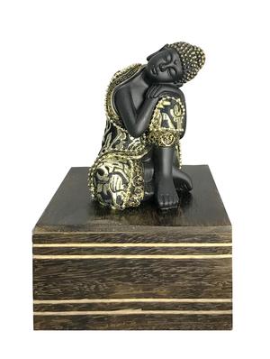 handcrafted meditating blessing idol of lord gautama buddha statue - 15527952 - Standard Image - 2
