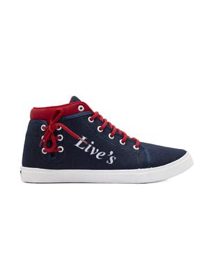blue denim lace up sneakers - 15528133 - Standard Image - 2