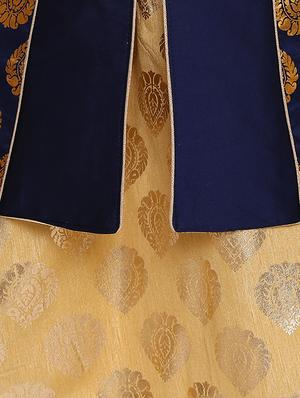 blue cotton lehnga choli - 15528960 - Standard Image - 5