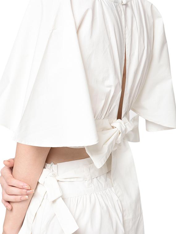 tie back bell sleeved crop top - 15528996 - Zoom Image - 5