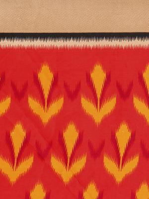 contrast border printed saree with blouse - 15532637 - Standard Image - 5