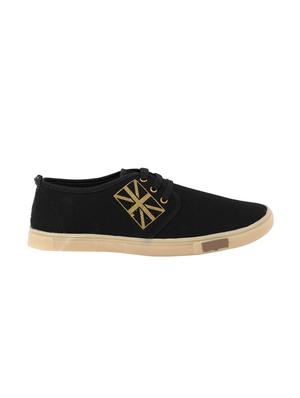 black Canvas lace up sneakers - 15532759 - Standard Image - 2