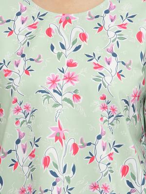 ruffled detail sleeved printed top - 15533821 - Standard Image - 5
