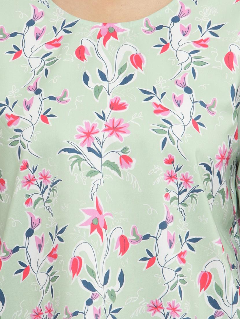 ruffled detail sleeved printed top - 15533821 - Zoom Image - 5