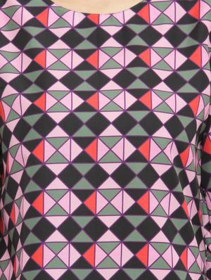 long sleeved geometric print top - 15533845 - Standard Image - 5