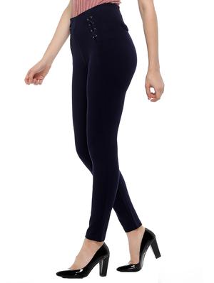 eyelet lace-up solid jegging - 15535693 - Standard Image - 2