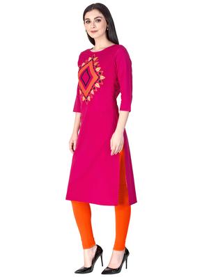 Embroidered straight kurta - 15537408 - Standard Image - 2