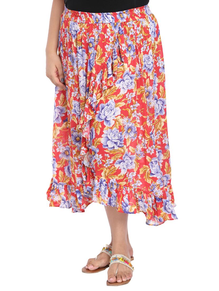 Floral ruffled skirt - 15538303 - Zoom Image - 2