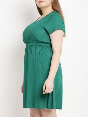 Elasticated waist flared dress - 15538310 - Standard Image - 2