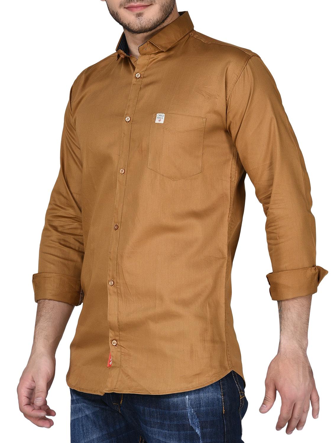 brown cotton casual shirt - 15541940 - Zoom Image - 2