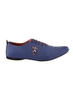 blue leatherette lace up shoes - 15542593 - Standard Image - 2