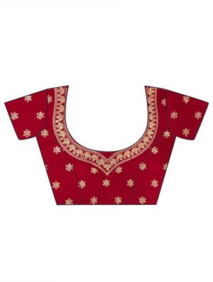 zari embroidered a-line lehenga - 15543115 - Standard Image - 2