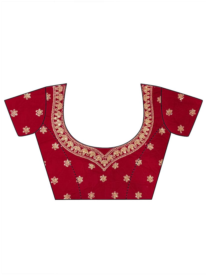 zari embroidered a-line lehenga - 15543115 - Zoom Image - 2