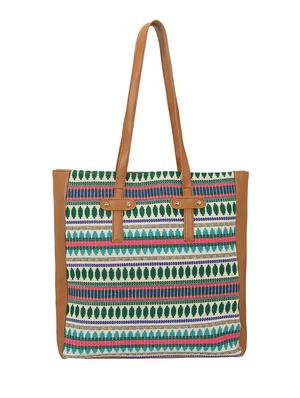 multi colored canvas regular tote - 15544307 - Standard Image - 2