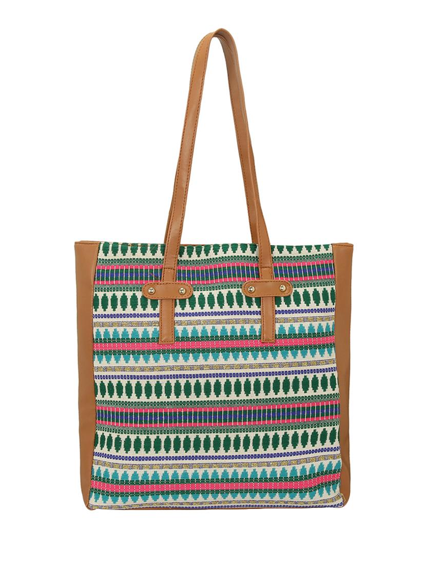 multi colored canvas regular tote - 15544307 - Zoom Image - 2