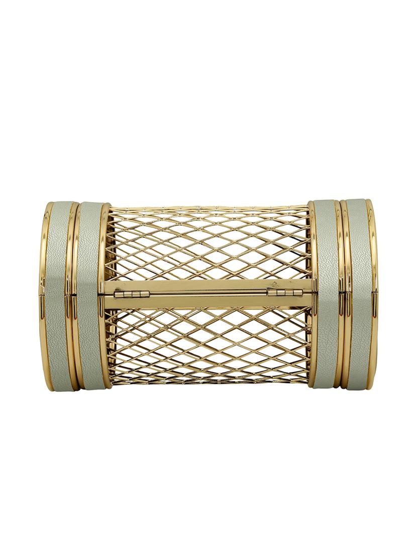 silver metal box clutch - 15544772 - Zoom Image - 2