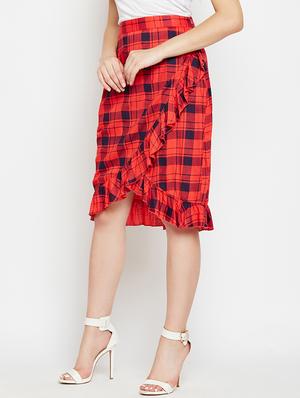 mock wrap ruffled skirt - 15545299 - Standard Image - 2