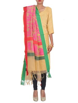 banarasi dupatta with tassels - 15545825 - Standard Image - 2