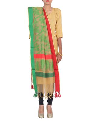 banarasi dupatta with tassels - 15545827 - Standard Image - 2