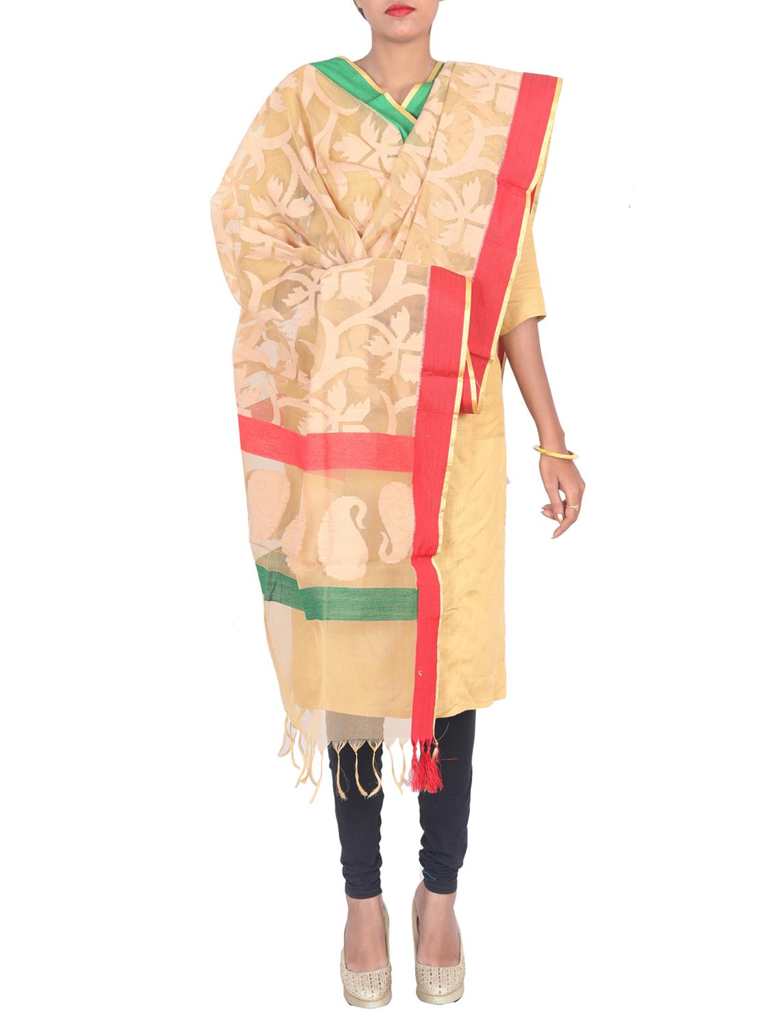 self design dupatta with tassles - 15545829 - Zoom Image - 2
