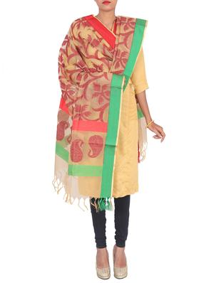 self design dupatta with tassles - 15545830 - Standard Image - 2