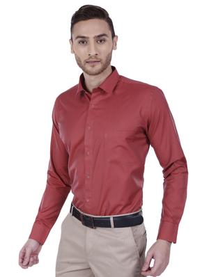 red polyester casual shirt - 15546682 - Standard Image - 2