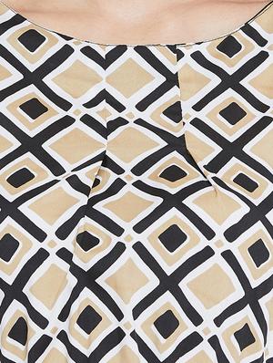 geometric blouson dress - 15547788 - Standard Image - 5