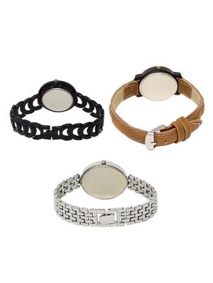 Set of 3 round dial analog watch combo -(LK201-209-227) - 15548344 - Standard Image - 2