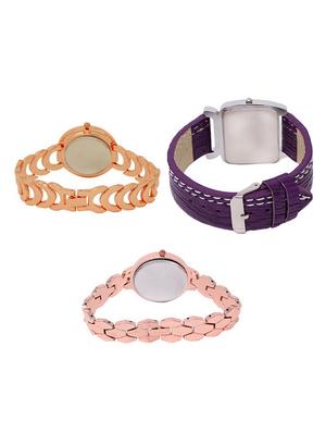 set of 3 round dial analog watch combo -(lk202-207-215) - 15548931 - Standard Image - 2