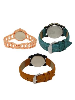 set of 3 round dial analog watch combo -(lk202-229-235) - 15549310 - Standard Image - 2