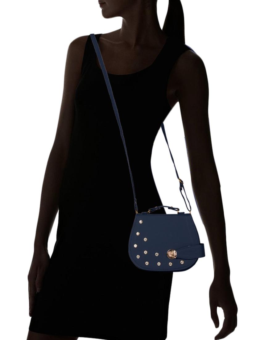 blue leatherette (pu) regular sling bag - 15557533 - Zoom Image - 5