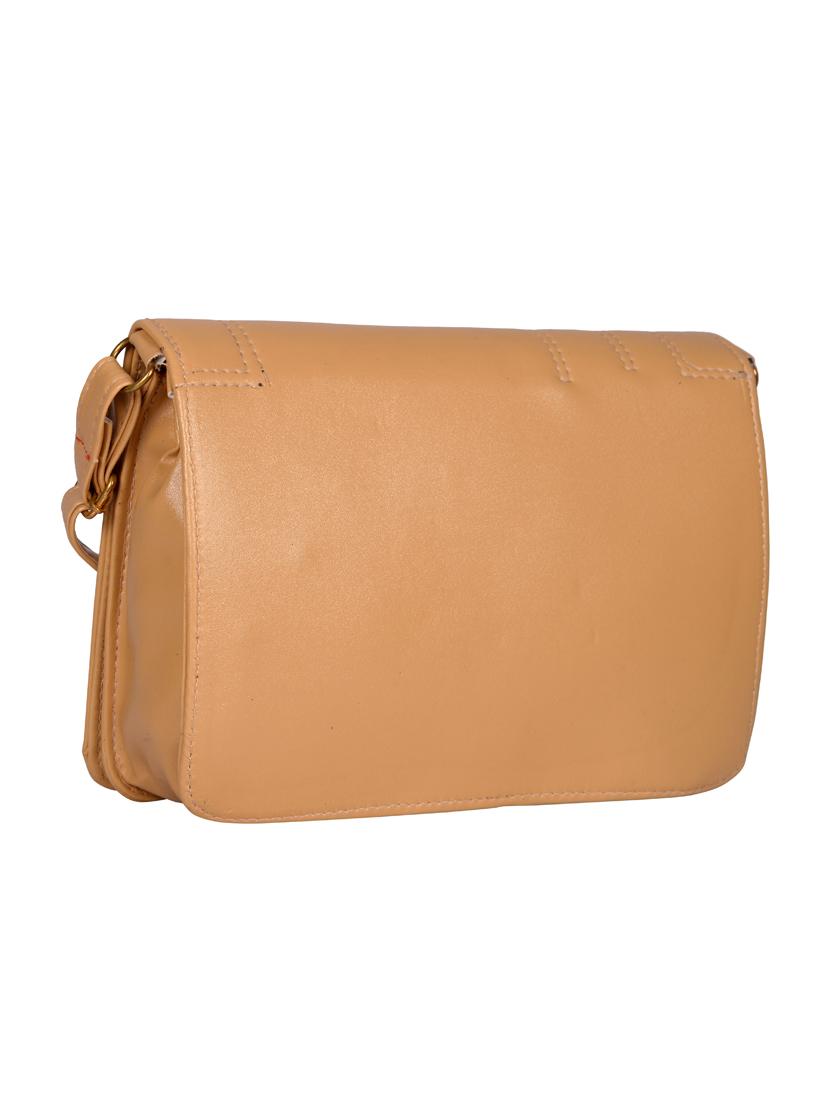 beige leatherette (pu) regular sling bag - 15557535 - Zoom Image - 2