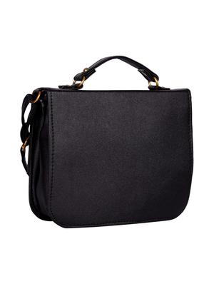 black leatherette (pu) regular sling bag - 15557538 - Standard Image - 2