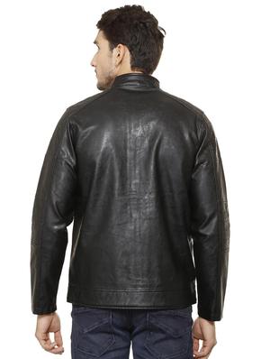 black leather biker jacket - 15558114 - Standard Image - 2