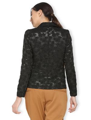 floral single breasted lapel collar blazer - 15558491 - Standard Image - 2