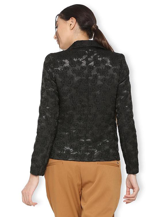 floral single breasted lapel collar blazer - 15558491 - Zoom Image - 2