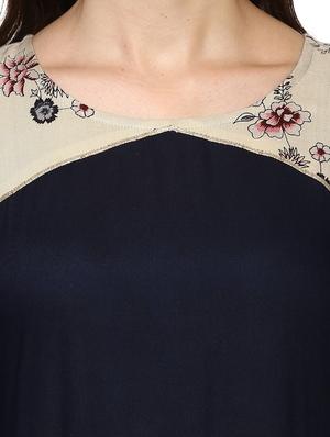 Cold shoulder printed tiered kurta - 15558558 - Standard Image - 5