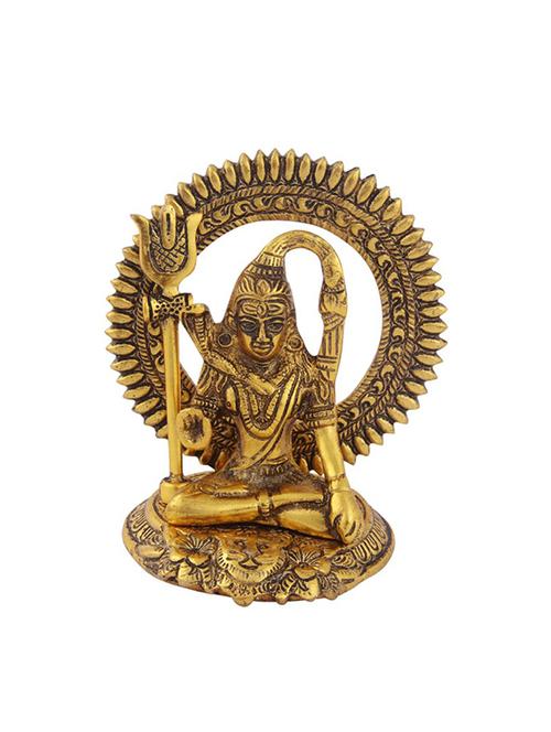 shiva sitting in metal antique golden finish by handicrafts paradise - 15558965 - Standard Image - 1