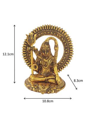 shiva sitting in metal antique golden finish by handicrafts paradise - 15558965 - Standard Image - 2