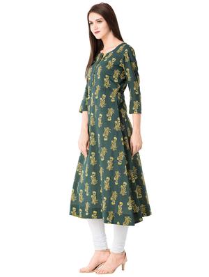 Printed a-line kurta - 15559664 - Standard Image - 2