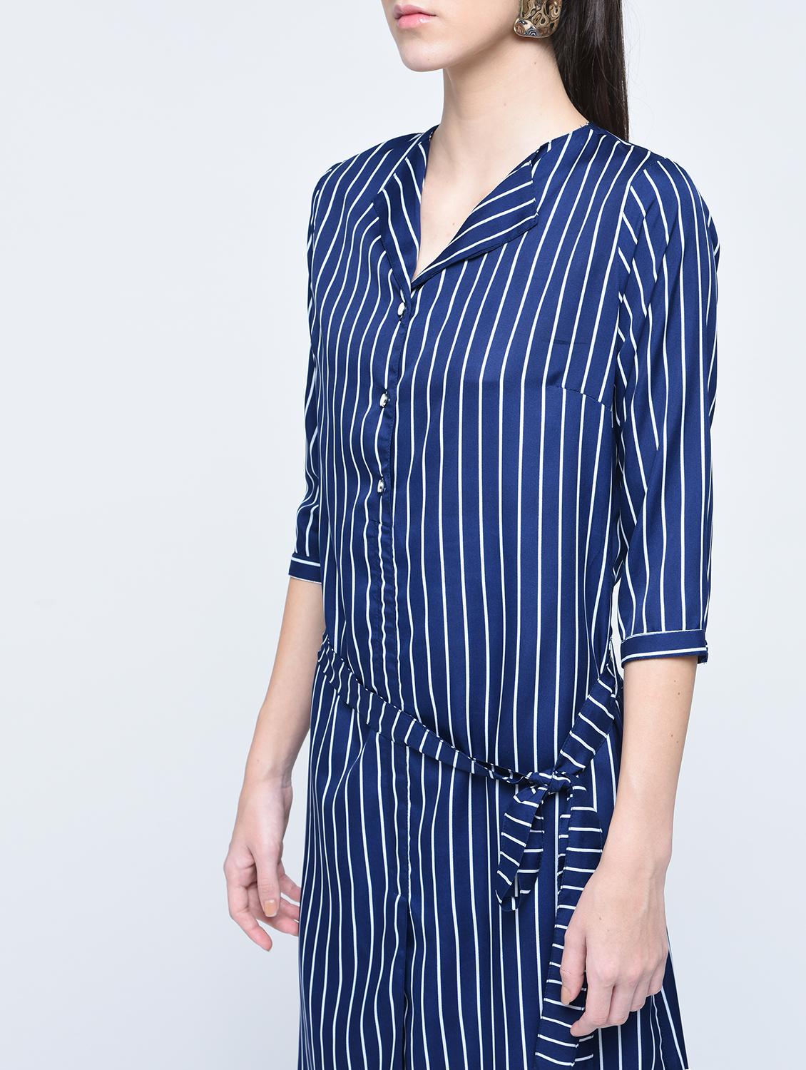 button detailed striped dress - 15560004 - Zoom Image - 2