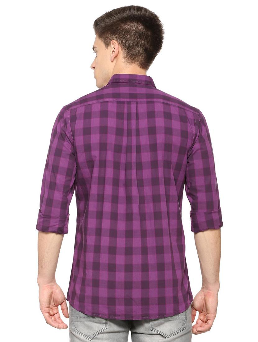 purple cotton casual shirt - 15560483 - Zoom Image - 2