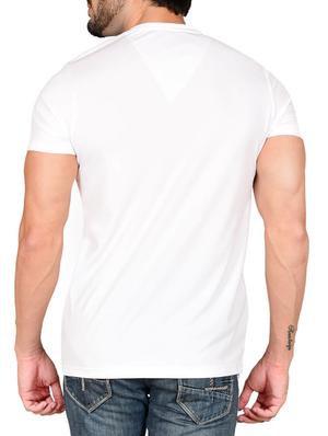 white cotton blend chest print t-shirt - 15561759 - Standard Image - 2