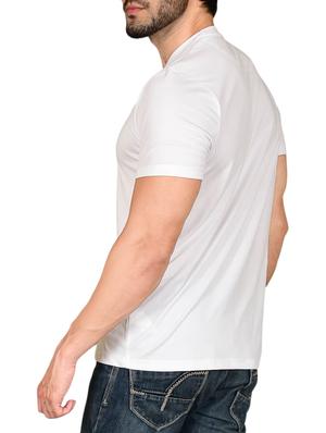 white cotton blend front print t-shirt - 15561784 - Standard Image - 2